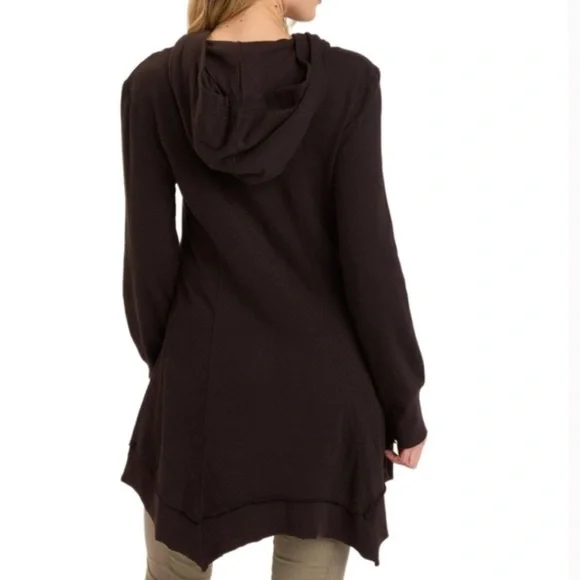 XCVI Fleece Mercantile Tencel & Cotton Black Zip Jacket Size M - Picture 4 of 13